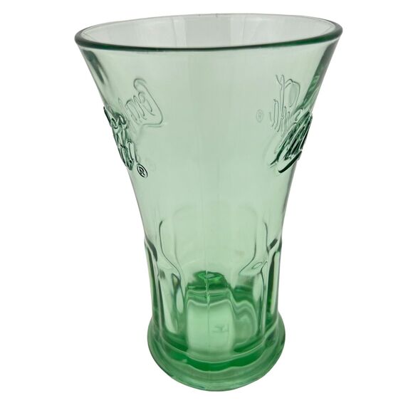 Coca Cola Flared Tumbler Green Tinted Glass VTG Libbey 16 oz Genuine Coke Brand - Picture 2 of 7